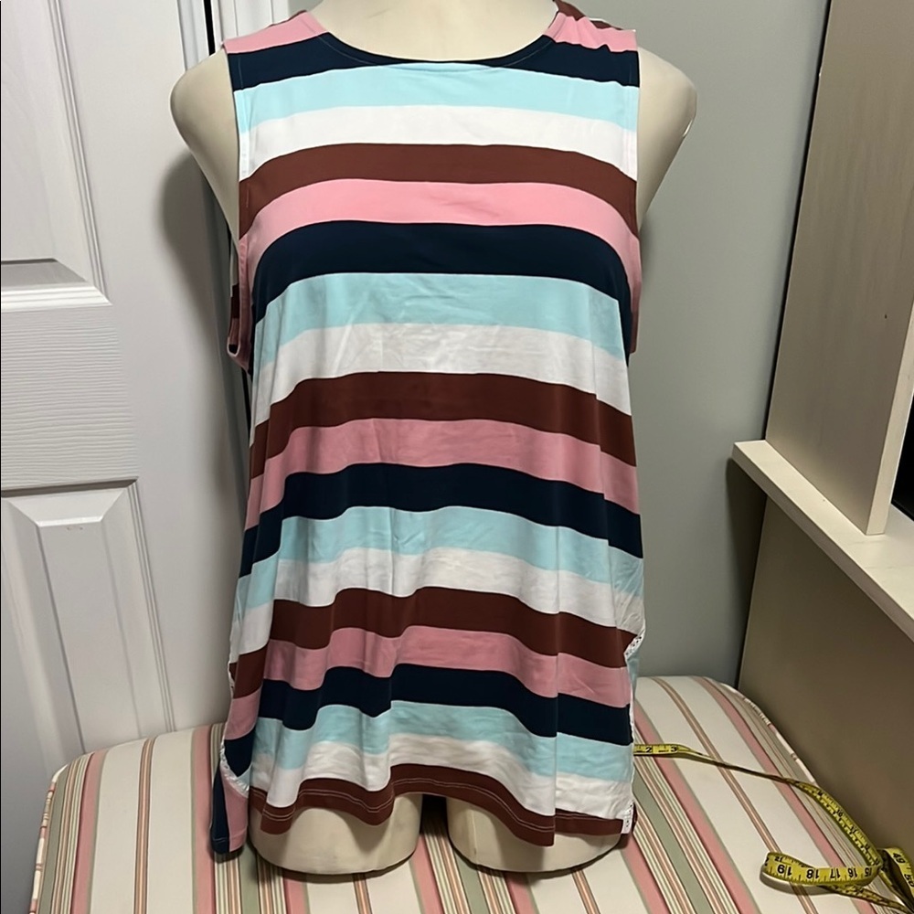 Matilda Jane Relaxed Boxy Tank Top Blue Pink